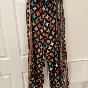 fab'rik Colorful Geometric Wide Leg Pants